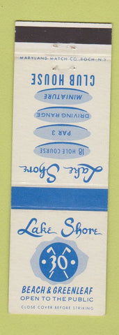 Matchbook Cover - Lake Shore Beach Greenleaf Golf Rochester NY