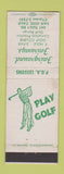 Matchbook Cover - Fairground Fairways Golf San Jose CA WEAR