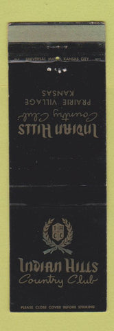 Matchbook Cover - Indian Hills Country Club Prairie Village CA WEAR
