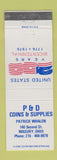 Matchbook Cover - P&D Coins Supply Masury OH 1976