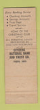 Matchbook Cover - Citizens National Bank Trust Piqua OH