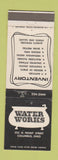 Matchbook Cover - Water Works Restaurant Columbus OH