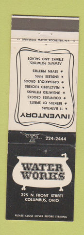 Matchbook Cover - Water Works Restaurant Columbus OH