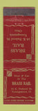 Matchbook Cover - Brass Rail Youngstown OH WORN
