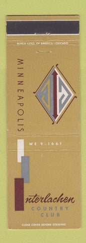 Matchbook Cover - Interlachen Country Club Minneapolis MN