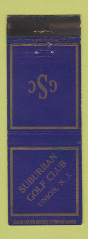 Matchbook Cover - Suburban Golf Club Union NJ WEAR