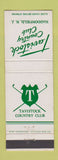 Matchbook Cover - Tavistock Country Club Haddonfield NJ