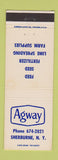Matchbook Cover - Agway Sherburne NY feed seed fertilizer