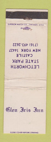 Matchbook Cover - Glen Iris Inn Castile NY WEAR