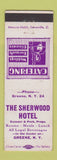 Matchbook Cover - Sherwood Hotel Green NY