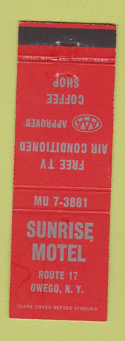 Matchbook Cover - Sunrise Motel Owego NY WEAR