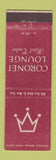 Matchbook Cover - Coronet Lounge Hotel Tudor New York City