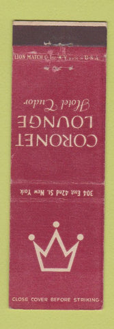Matchbook Cover - Coronet Lounge Hotel Tudor New York City