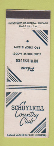 Matchbook Cover - Schuylkill Country Club Orwigsburg PA