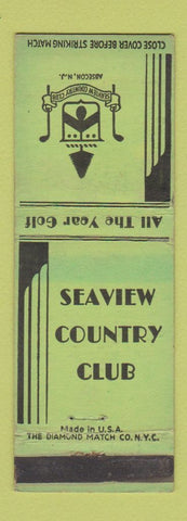 Matchbook Cover - Seaview Country Club Absecon NJ