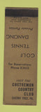 Matchbook Cover - Chetremon Country Club Cherry Tree PA SAMPLE WEAR