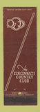 Matchbook Cover - Cincinnati Country Club OH