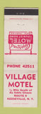 Matchbook Cover - Village Motel Keeseville NY