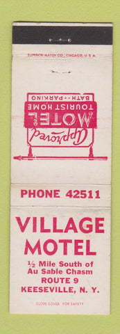 Matchbook Cover - Village Motel Keeseville NY