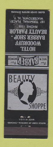 Matchbook Cover - Hotel Woodruff Barber Shop Watertown NY WEAR