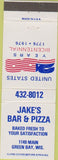 Matchbook Cover - Jake's Bar Pizza Green Bay WI