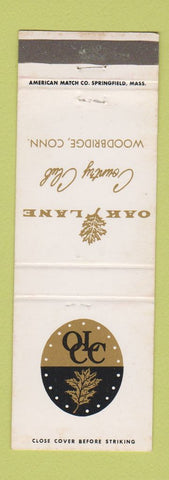 Matchbook Cover - Oak Lane Country Club Woodbridge CT