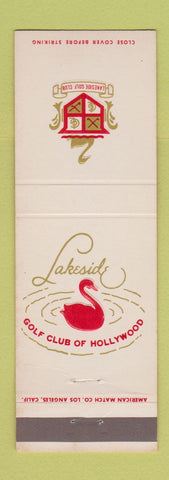 Matchbook Cover - Lakeside Golf Club Hollywood CA swan