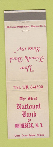 Matchbook Cover - First National Bank Rhinebeck NY
