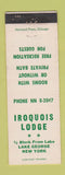 Matchbook Cover - Iroquois Lodge Lake George NY WEAR