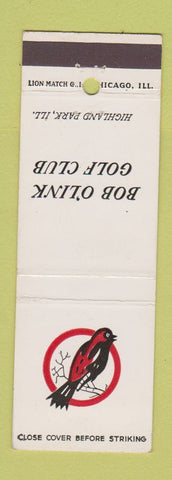 Matchbook Cover - Bob O'Link Golf Club Highland Park IL