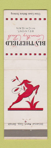 Matchbook Cover - Blythefield Country Club Belmont MI