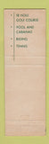 Matchbook Cover - Ojai Valley Inn Country Club CA GREEN