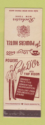 Matchbook Cover - Powers Hotel Rochester NY