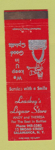 Matchbook Cover - Leaskey's Liquor Store Salamanca NY