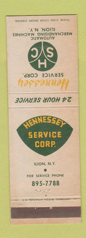 Matchbook Cover - Hennessey Service Corp Ilion IL vending