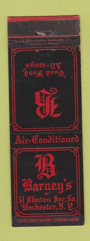 Matchbook Cover - Barney's Rochester NY restaurant WEAR