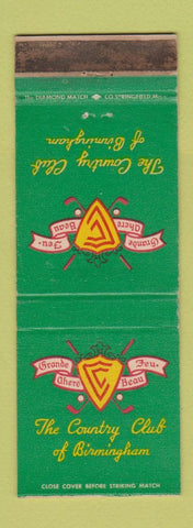 Matchbook Cover - The Country Club of Birmingham WEAR