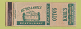 Matchbook Cover - Otto's & Karl's Restaurant Utica NY WEAR