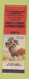Matchbook Cover - Shine O'Brien's Variety Store Whitesboro NY