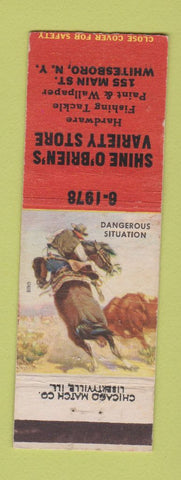 Matchbook Cover - Shine O'Brien's Variety Store Whitesboro NY