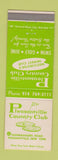 Matchbook Cover - Pleasantville Country Club NY