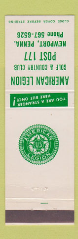 Matchbook Cover - American Legion Newport PA Golf Country Club