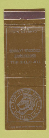 Matchbook Cover - Top O The Hill Camillus Restaurant NY