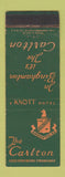 Matchbook Cover - Knott Hotels Carlton Binghampton NY WEAR