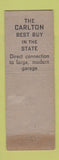 Matchbook Cover - Knott Hotels Carlton Binghampton NY WEAR