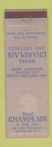 Matchbook Cover - Hotel Champlain Clinton County NY Personna Razor Blades