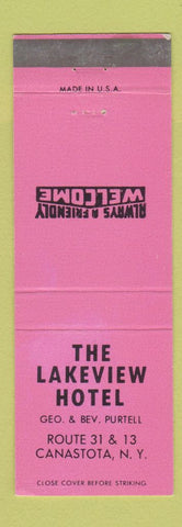 Matchbook Cover - Lakeview Hotel Canastota NY