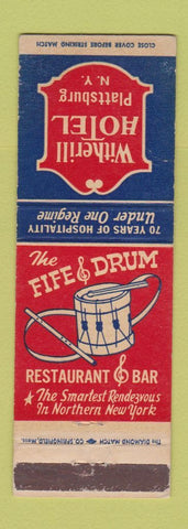 Matchbook Cover - Witherill Hotel Plattsburg NY WORN