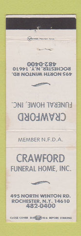 Matchbook Cover - Crawford Funeral Home Rochester NY