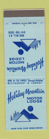 Matchbook Cover - Holiday Mountain Motor Lodge Rock Hill NY